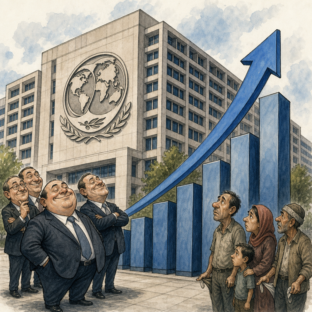 IMF logo and 3.0% growth table.