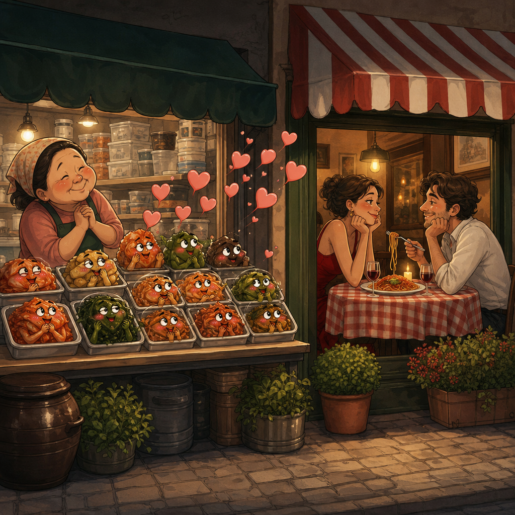 Side-dish shop and Italian restaurant.