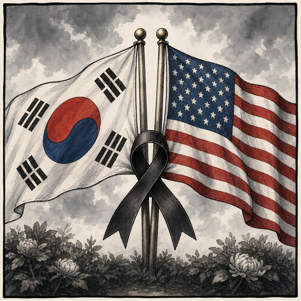 Korea–U.S. flags and 73rd year.