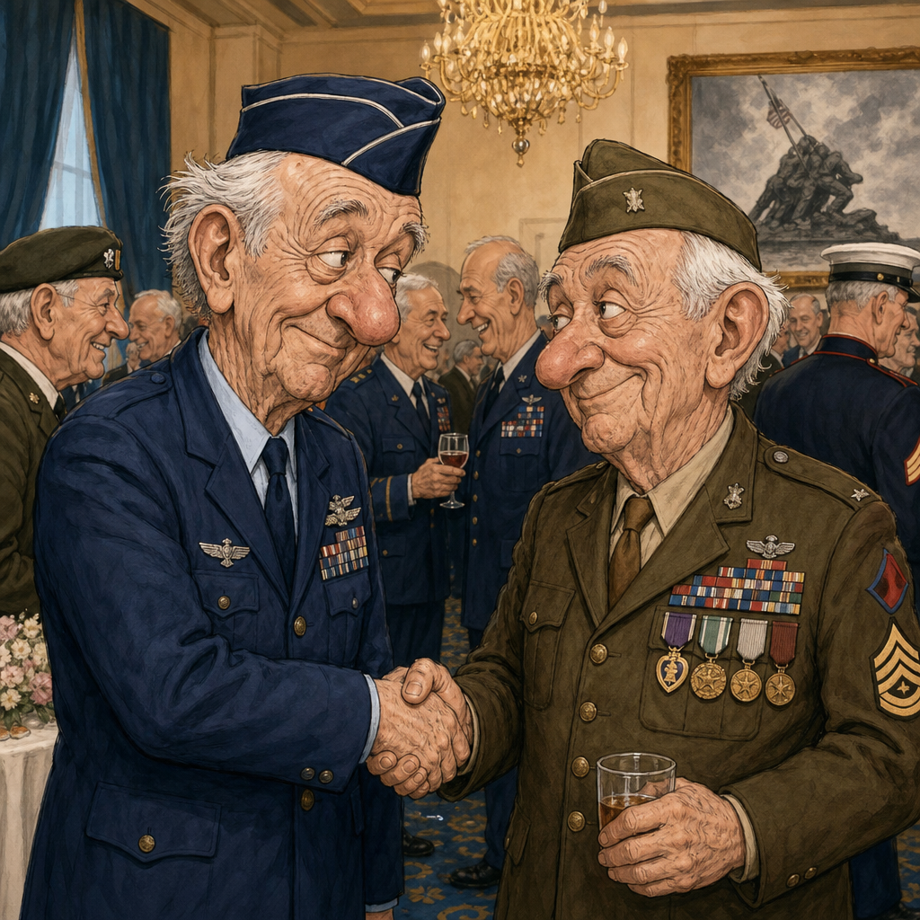 Veterans shaking hands.