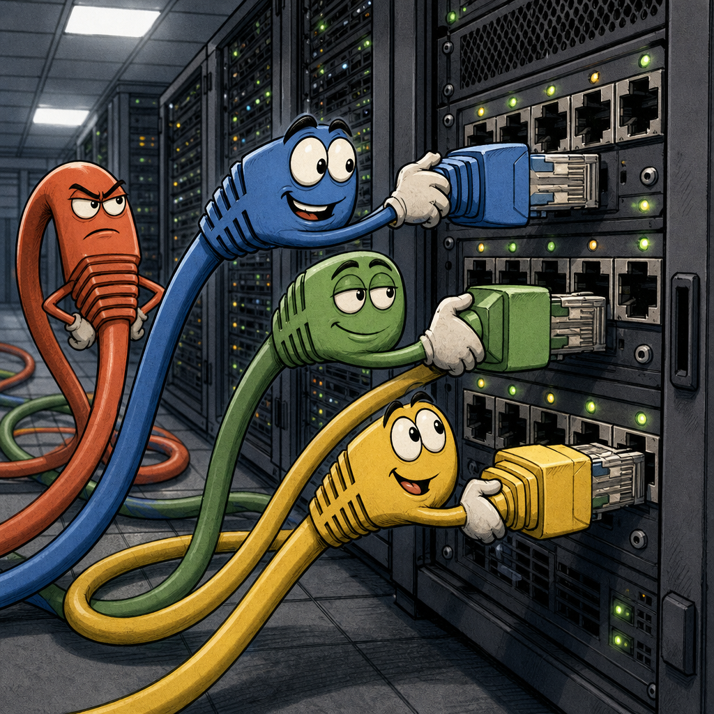 Internet cable and Hugging Face servers.
