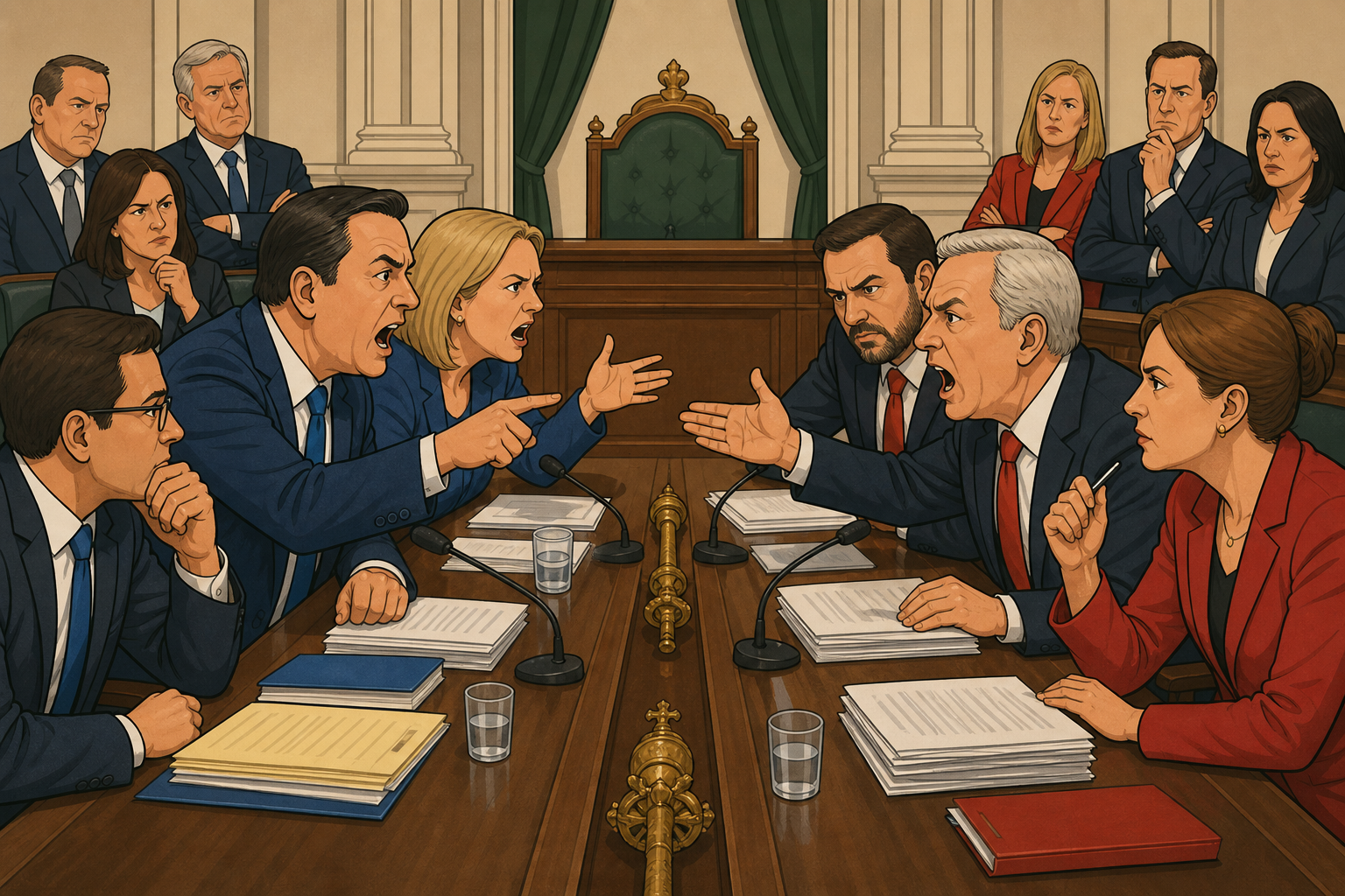 Rival parties clash on recount timing.