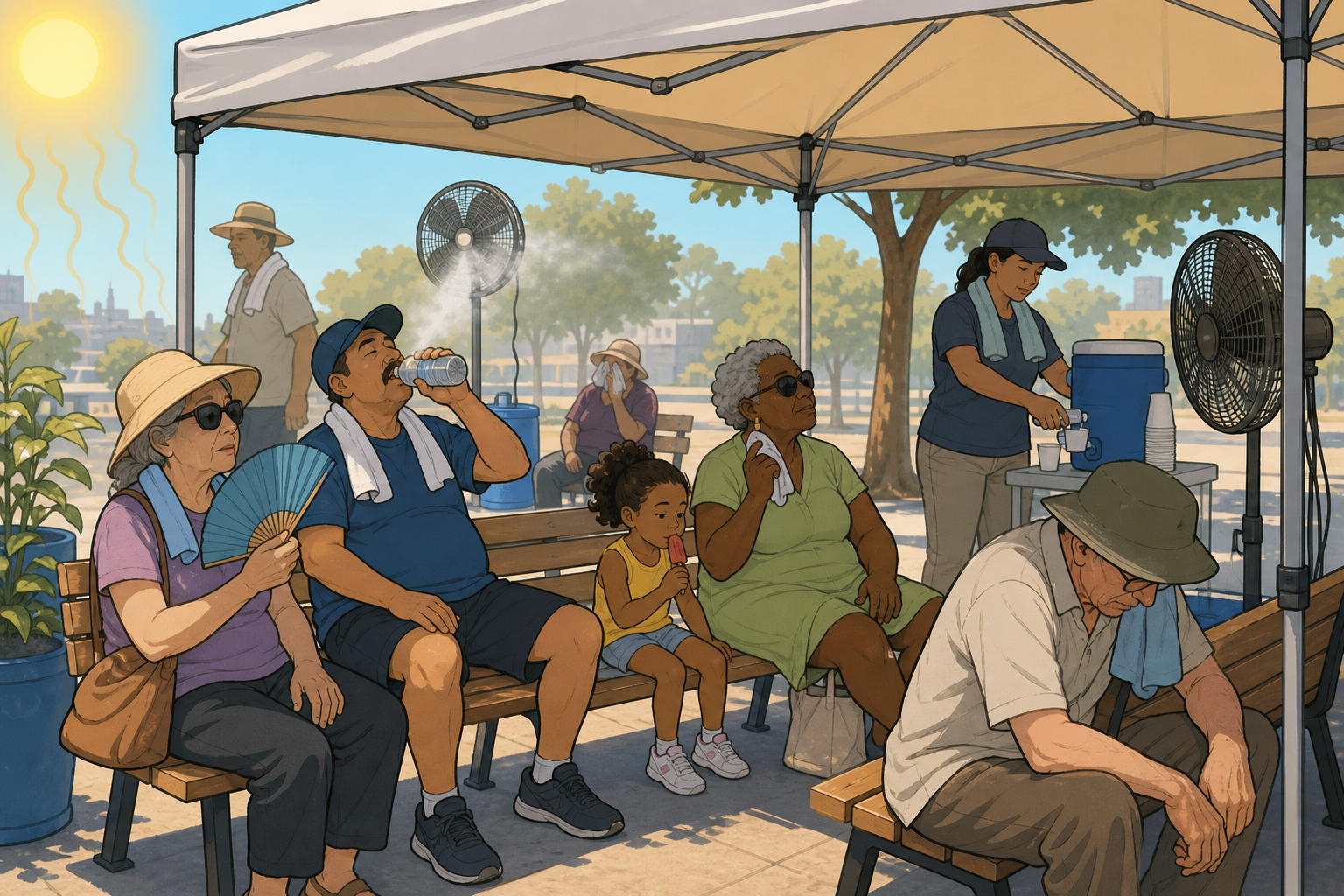 2–5 p.m. shade shelter.