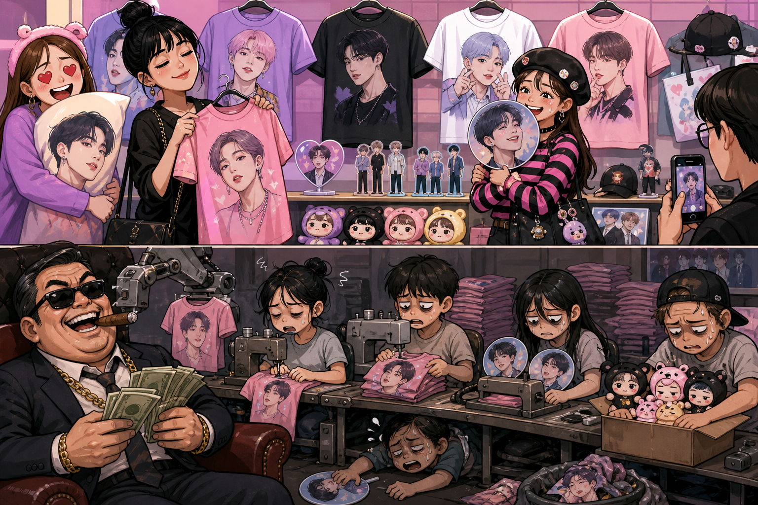 Artist IP T-shirts and goods.