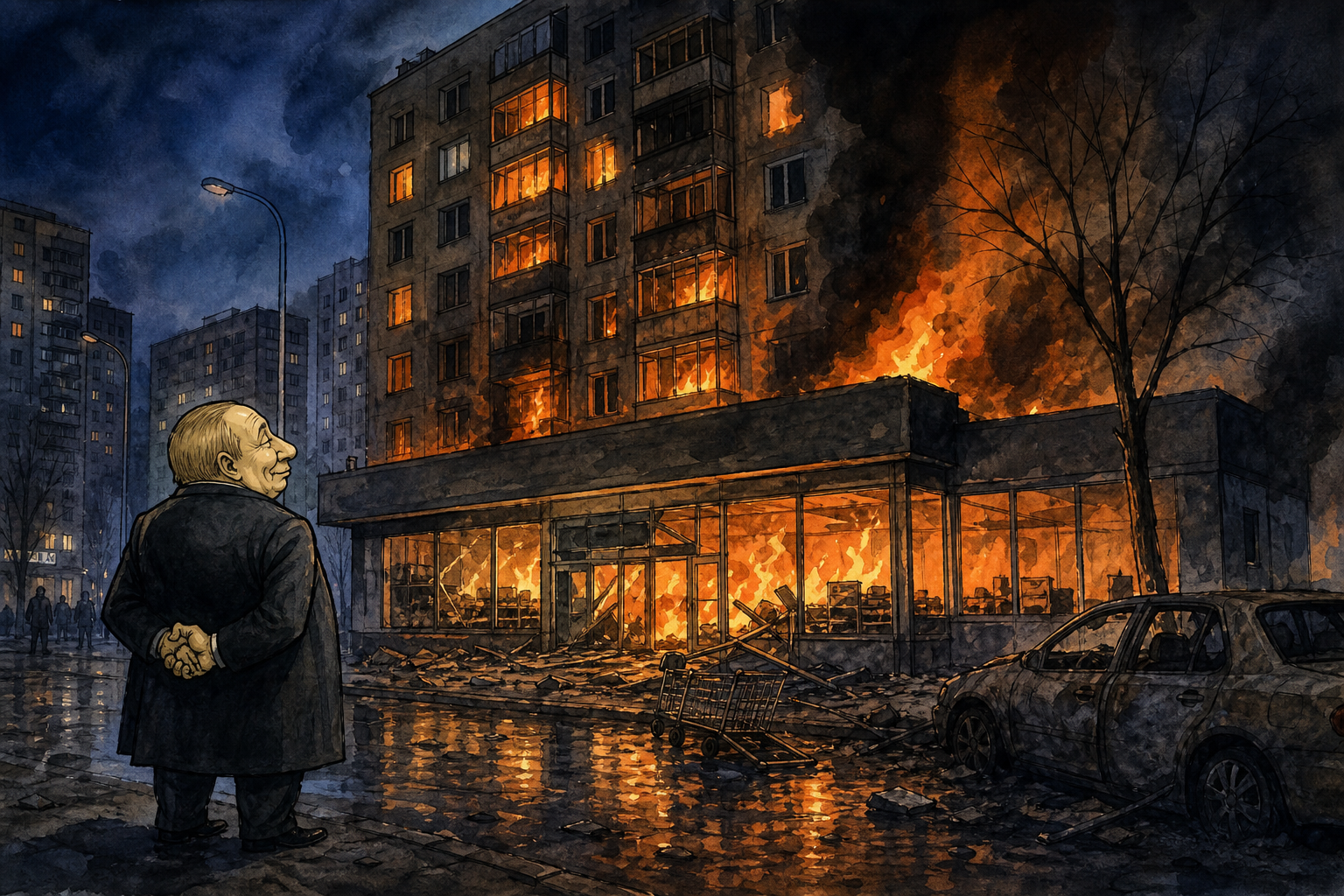 Residential and supermarket fires.