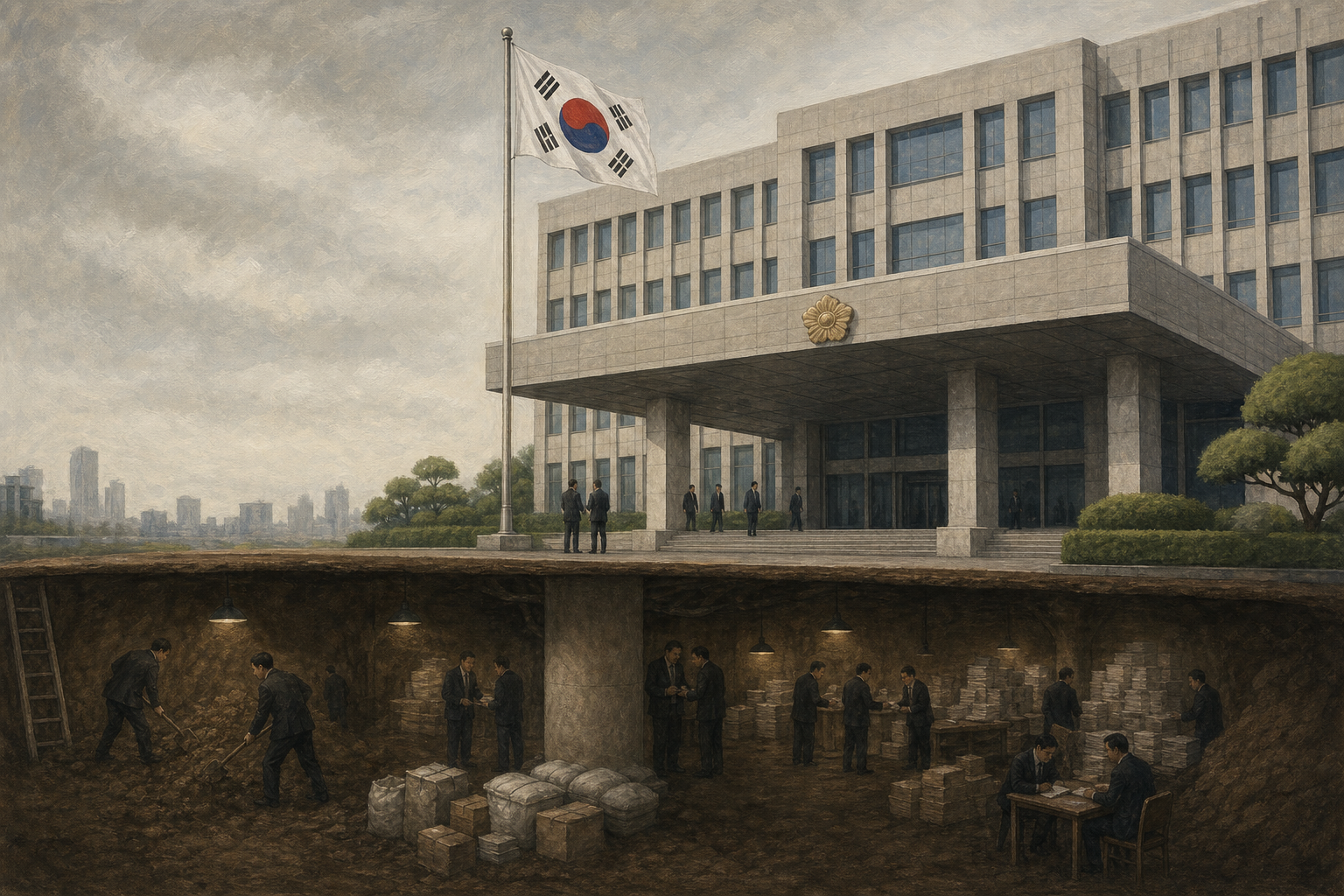 Election commission building.