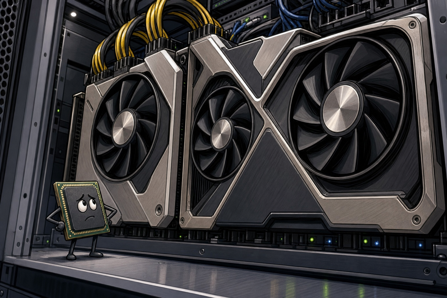 Iris chip beside GPUs.