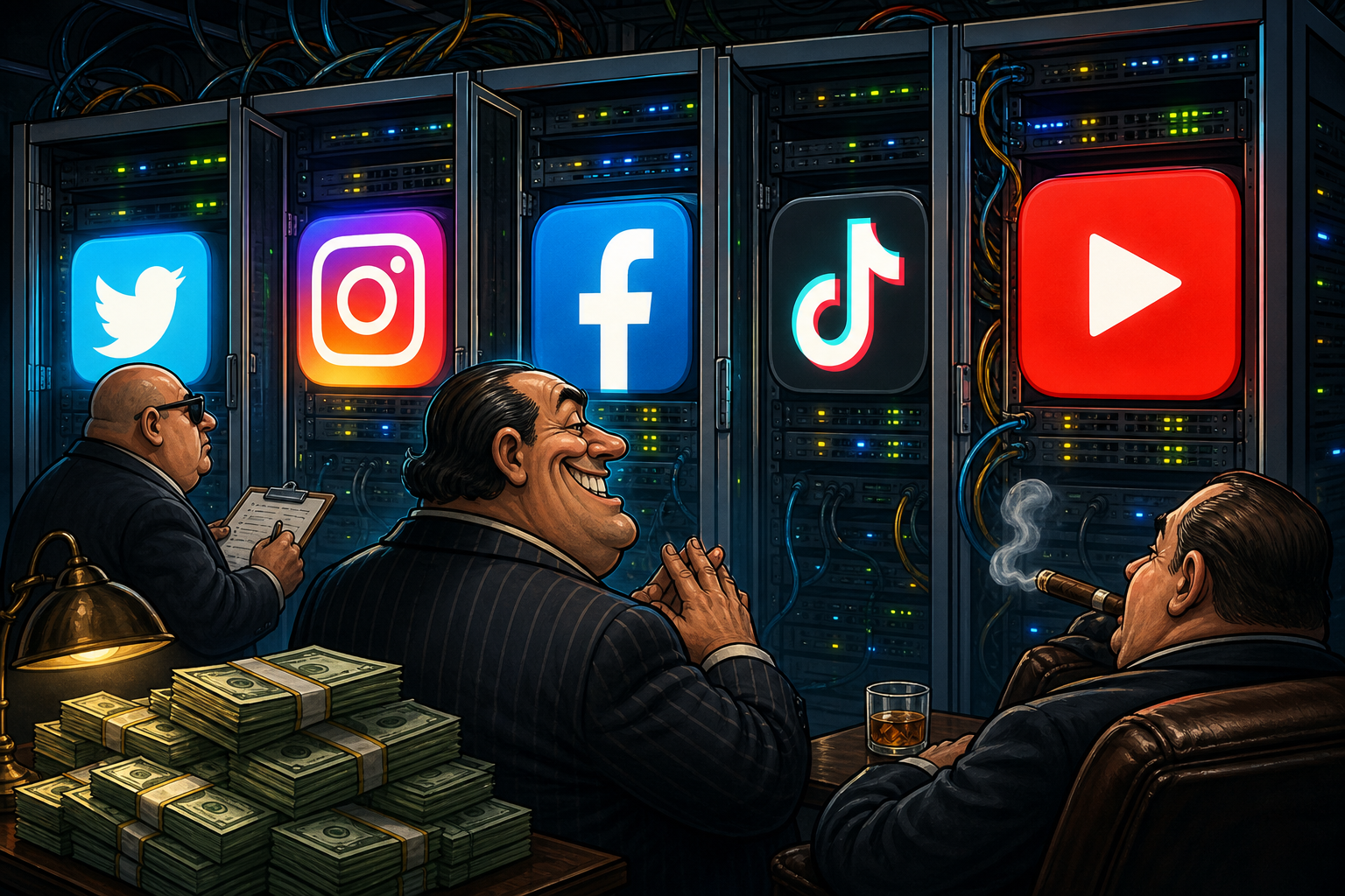 Facebook Instagram AI servers.