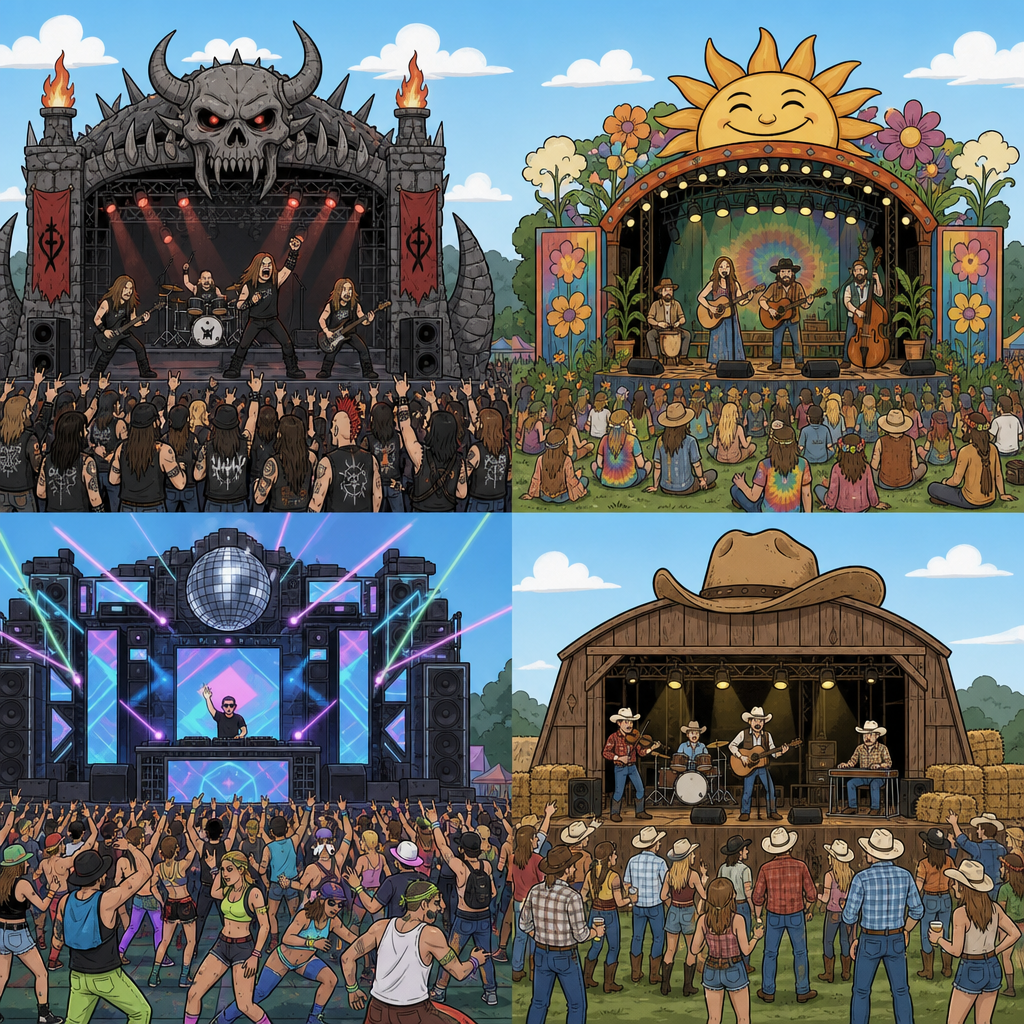 Four festival stages.