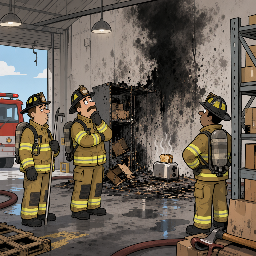 Firefighters and investigation.
