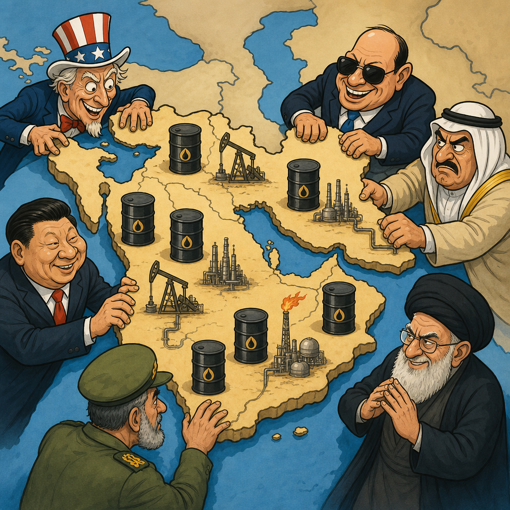 Middle East map and energy.