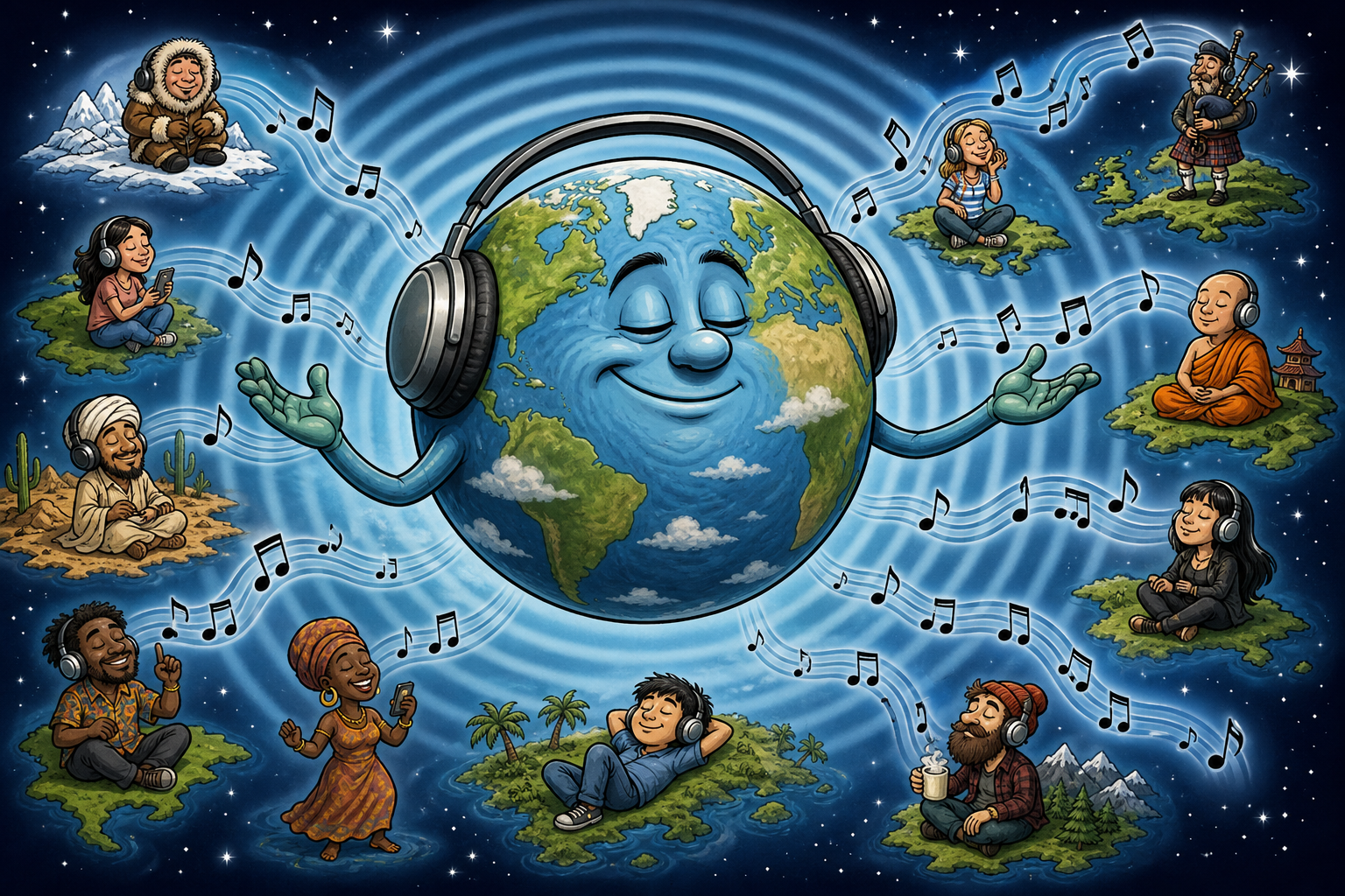 Globe and streaming.