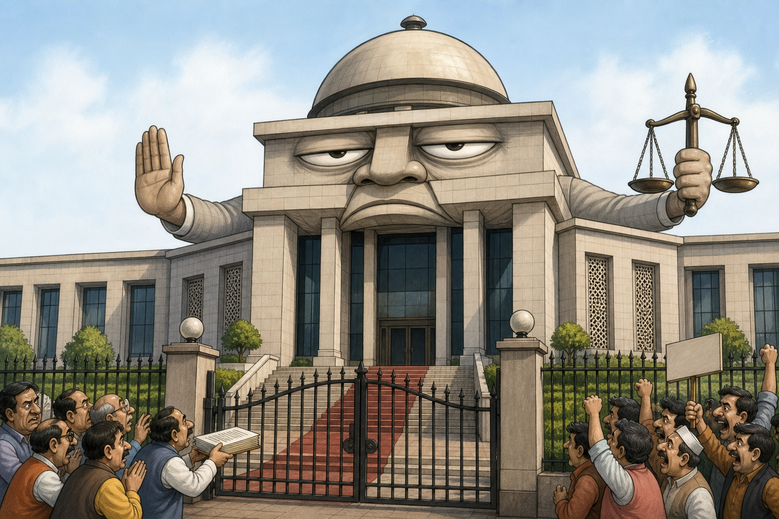 Election commission building.