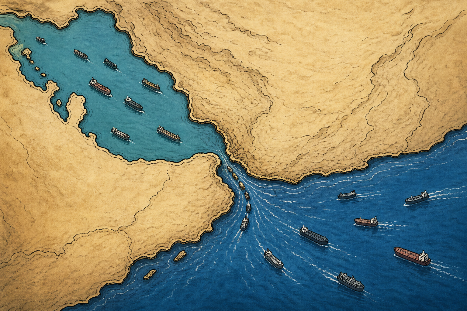Strait of Hormuz map.