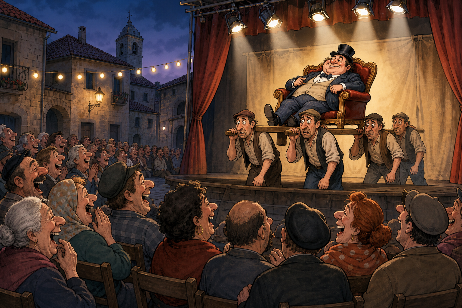 Outdoor theatre crowd.