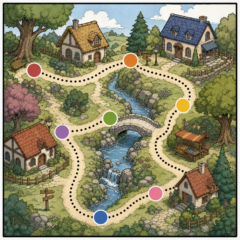 Seven stations map.
