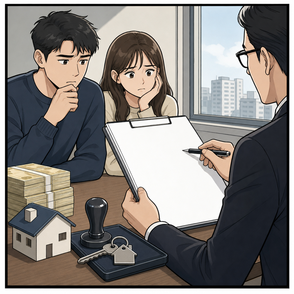 Jeonse lease papers.